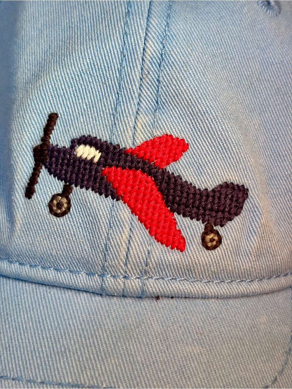 Harding Lane kids embroidered ball cap with airplane - Picture 2 of 9